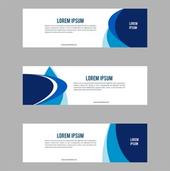 Blue Banner Abstract Template, background modern graphic elements. Dynamical colored forms and line. Gradient abstract banners with flowing liquid shapes. Template for the design of a logo. vector