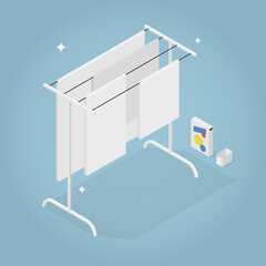 Isometric Home Laundry Illustration