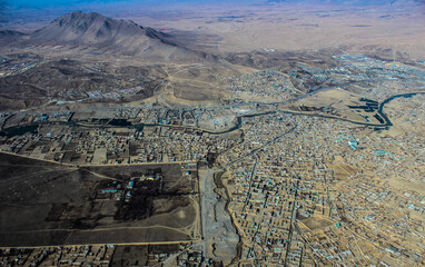 Flight between Kabul and Jalalabad in January 2020 at the end of winter