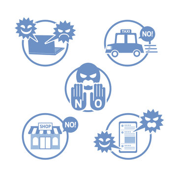 various slanderous blue icon set_01