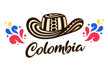 Sombrero Vueltiao Colombia illustration
