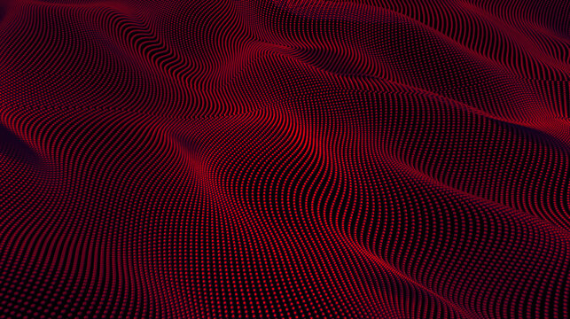 Fototapeta Abstract polygonal space low poly dark background with connecting dots and lines. Connection structure. Science background. Futuristic polygonal background. 3d illustration.