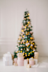 christmas tree with big gifts