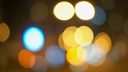 Synthetic bokeh of street light and car light - Artificiality and imperfect - Hong Kong
