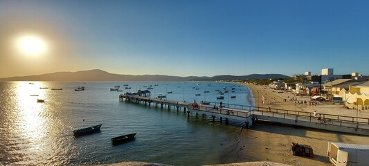 Fototapeta premium Por o sol, Canto Grande Bombinhas-SC