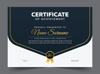 Professional certificate and diploma template