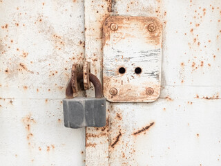 old lock on an iron door