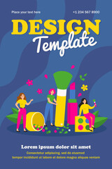 Women using makeup tools and testing cosmetics in beautician parlor. Vector illustration for makeup workshop, beauty care products, beauty salon concept