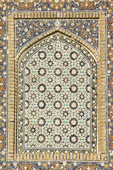 Mir-I-Arab Madrassa, Fa&ccedil;ade&rsquo;s mosaics, Bukhara, Uzbekistan