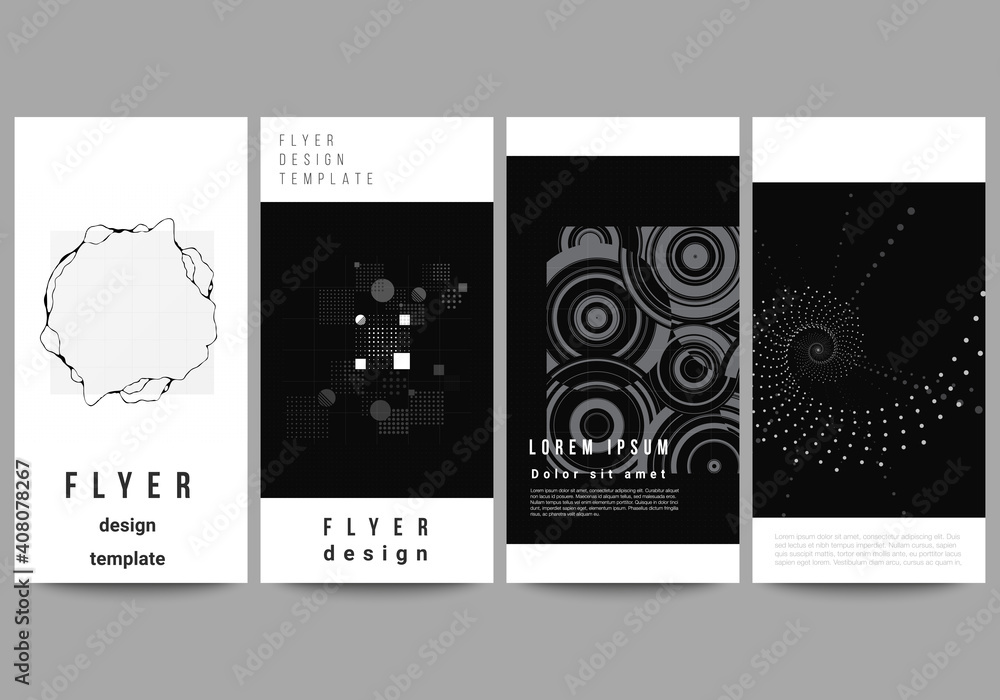 Poster vector layout of flyer, banner design templates for website advertising design, vertical flyer desig