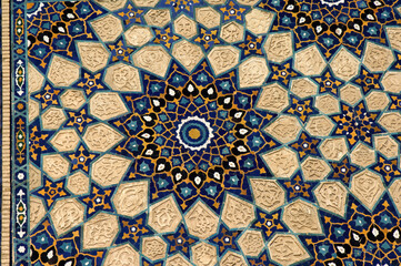 Ulugh Beg Medressa, Mosaics, Registan, Samarkand, Uzbekistan