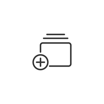 Add to album icon. Window symbol modern, simple, vector, icon for website design, mobile app, ui. Vector Illustration