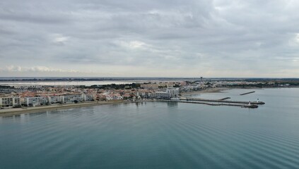 Port du Grau-du-roi, Camargue vue du ciel