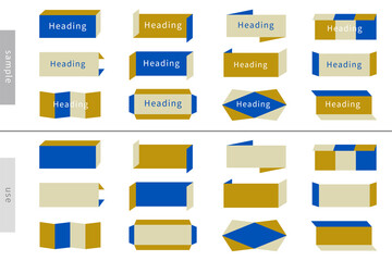 タイトル 見出し ボタン リンク ラベル 装飾 枠 バナー フレーム AI eps ベクター素材