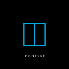 Geometric shape letter H, line monogram, decorative logo concept, linear monogram for architecture office, minimal style vector logo.