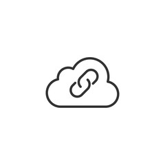Cloud link icon. Linked file symbol modern, simple, vector, icon for website design, mobile app, ui. Vector Illustration