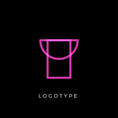 Geometric shape letter Y, line monogram, decorative logo concept, linear monogram for architecture office, minimal style vector logo.