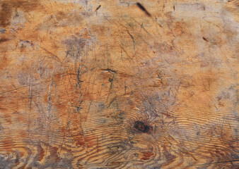 texture of scratched woody old brown wood background