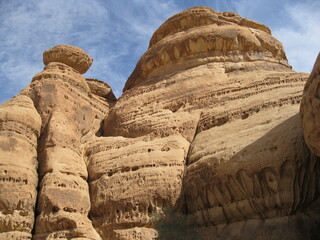 stone sculpture in the desert