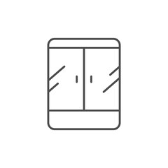 Shower cabin line outline icon