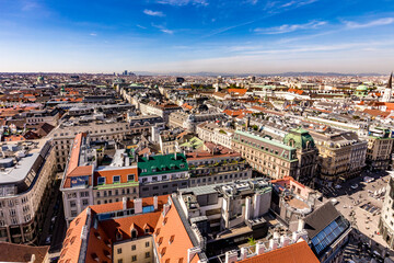 Naklejka premium View of Vienna from Sankt Stephans Cathedral