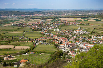 Fototapeta na wymiar view to village of Furth near Gottweig, Krems, Austria