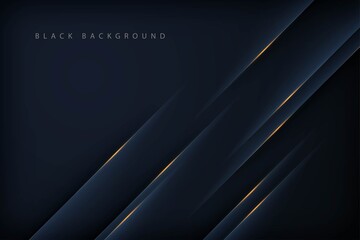 Obraz premium Modern abstract black background with gold line shiny composition. eps10 vector