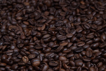 Coffee beans Roasted Arabica grain coffee background