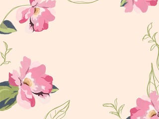 Bright background with flowers matching laurels, greeting cards - 408085448
