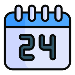 calendar vector outline colored icon. Modern colored outline symbols. Collection of traditional elements.