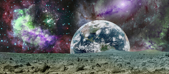 planet earth in outer space. Elements of this image furnished by NASA.