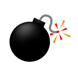 bomb icon, bomb ball symbol, bomb simple shape for clip art