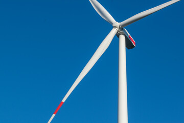 wind turbine against blue sky energie