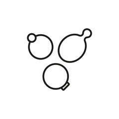 Beer Yeast Is A Microscope. Vector icon in a simple style isolated on a white background.