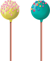 Colorful sweet lollipops. Candy , vector icons