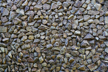 The wall made from rock