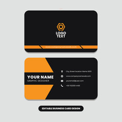 Modern business card template design. Contact card for company. editable business card design. Vector design
