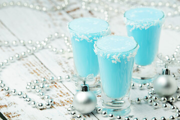 Three shots with Frost Jack cocktail	
