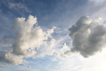 blue sky with clouds in the morning