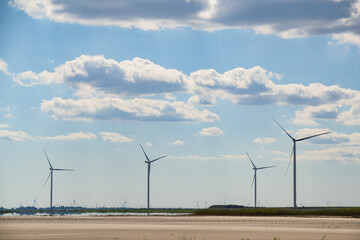 wind turbine in the wind