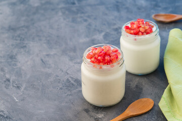natural yogurt with fruits