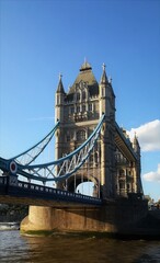 Fototapeta na wymiar Famous Tower Bridge in London, UKLondon, United Kingdom - July 30th 2018
