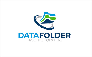 Illustration vector graphic of folder file data logo template design