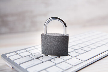 Internet and computer security concept.