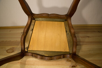 Aachen-Lütticher chair, baroque style furniture, carved oak, stained, seat with horsehair filling,...