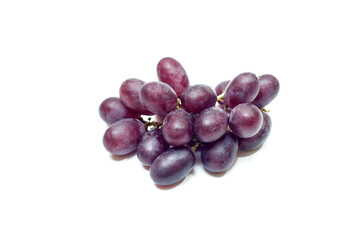 Grapes branch on white background
