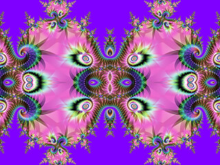 Colorful fractal decorative feature, magic splendor, wonderful harmony and fractal lines. 