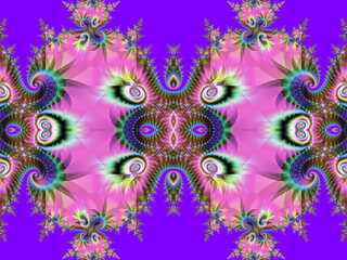 Colorful fractal decorative feature, magic splendor, wonderful harmony and fractal lines. 