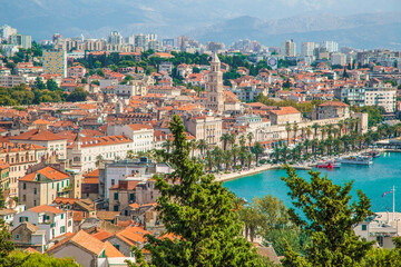 Fototapeta na wymiar Split Kroatien Altstadt und Panorama