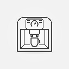 Coffee Machine linear vector concept icon or design element